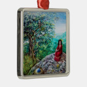 MAGIC TREE / Dawn in Green Wood and Lady in Red Metalen Ornament (Rechts)