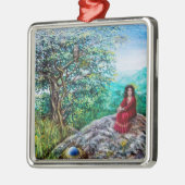 MAGIC TREE / Dawn in Green Wood and Lady in Red Metalen Ornament (Links)