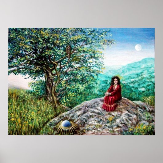 MAGIC TREE / Dawn in Green Wood and Lady in Red Poster (Voorkant)