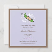 Magic Trees Twins Girl Boy Peas in Baby shower met Kaart (Achterkant)