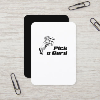 Magic Trick Pick A Card Slight of Hand Visitekaartje