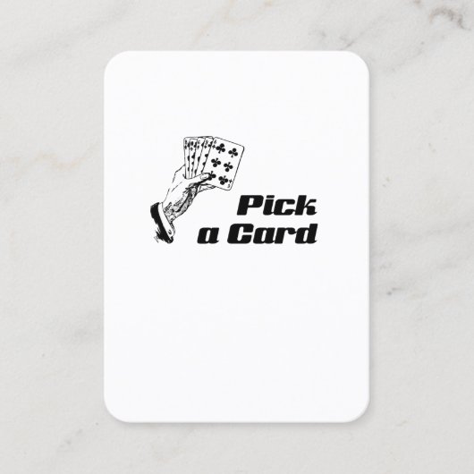 Magic Trick Pick A Card Slight of Hand Visitekaartje (Voorkant)