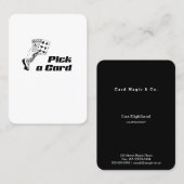 Magic Trick Pick A Card Slight of Hand Visitekaartje (Voorkant / Achterkant)