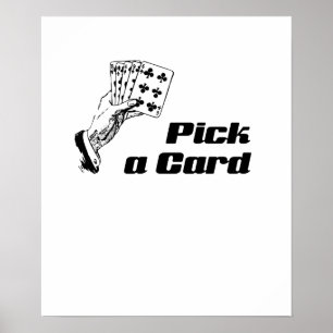 Magic Trick Pick A Kaart Slight of Hand Poster