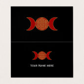 Magic Triple Moon - Spirit Flower of life 1 Busine Visitekaartje (Buitenkant ongevouwen)