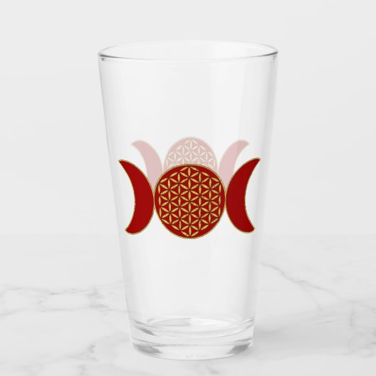 Magic Triple Moon - Spirit Flower of Life 1 Hoodie Glas (Voorkant)