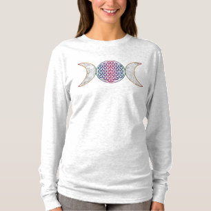 Magic Triple Moon - Spirit Flower of Life 1 Hoodie T-shirt