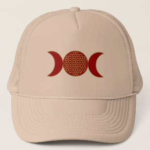 Magic Triple Moon - Spirit Flower of Life 1 Hoodie Trucker Pet