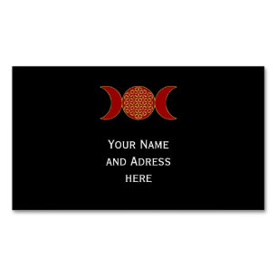 Magic Triple Moon - Spirit Flower of Life 1 Magnetisch Visitekaartje