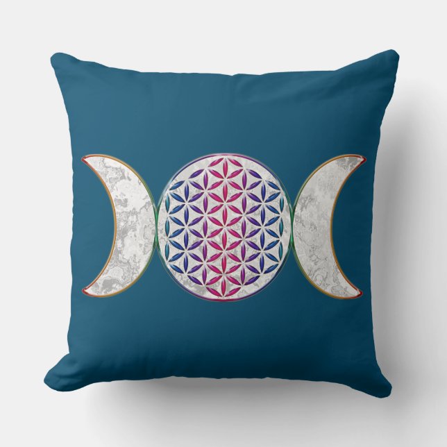 Magic Triple Moon - Spirit Flower of Life 2 Kussen (Voorkant)
