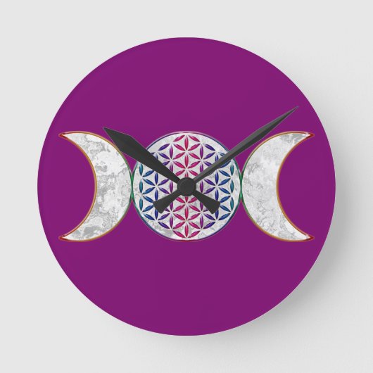 Magic Triple Moon - Spirit Flower of Life 2 Ronde Klok (Voorkant)