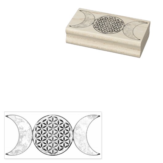 Magic Triple Moon - Spirit Flower of Life 2 Rubberstempel (Gestempeld)