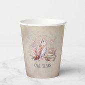 Magic Uil Tranen Meisje Wizard Verjaardag Papieren Bekers (Achterkant)