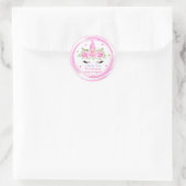 Magic Unicorn Barty Dank je wel Ronde Sticker (Tas)