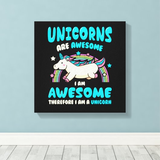 Magic Unicorn Canvas Afdruk (Insitu (Houten vloer))