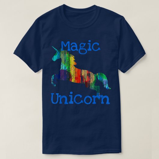 Magic Unicorn Cute Mystical Galloping Gift Tee T-shirt (Design voorkant)