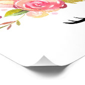 Magic Unicorn, Cute Unicorn, Girl Nursery, Pink Foto Afdruk (Hoek)