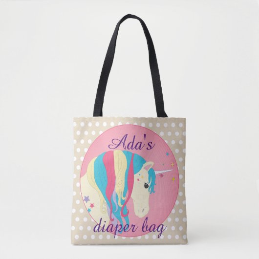Magic Unicorn diaper Tote Bag (Voorkant)