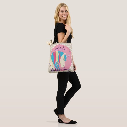 Magic Unicorn diaper Tote Bag (Op model)