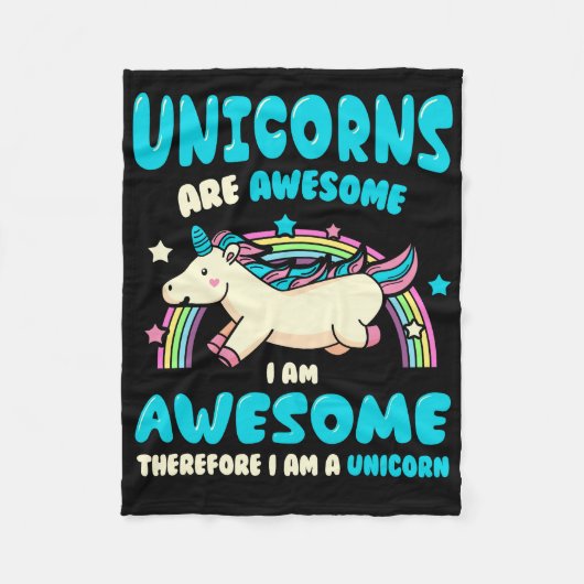 Magic Unicorn Fleece Deken (Voorkant)