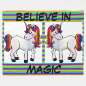 Magic Unicorn Fleece Deken (Voorkant (Horizontaal))