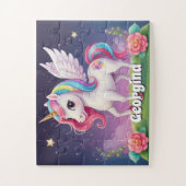 Magic Unicorn gepersonaliseerd Legpuzzel (Verticaal)