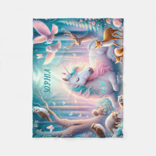 Magic Unicorn, kwekerij Baby / Kinder aangepaste n Fleece Deken