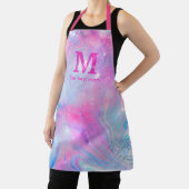 Magic Unicorn Pink Blue Holographic Apron Schort (Insitu)