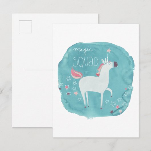 Magic Unicorn Squad Briefkaart (Voorkant / Achterkant)