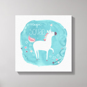 Magic Unicorn Squad Canvas Afdruk