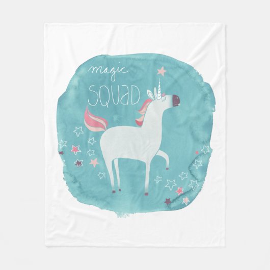 Magic Unicorn Squad Fleece Deken (Voorkant)