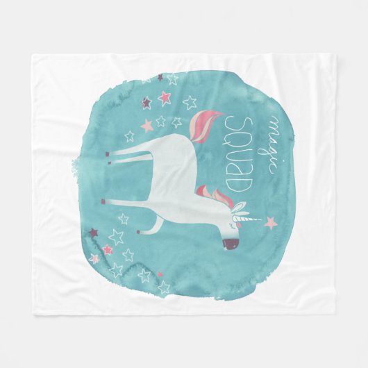 Magic Unicorn Squad Fleece Deken (Voorkant (Horizontaal))