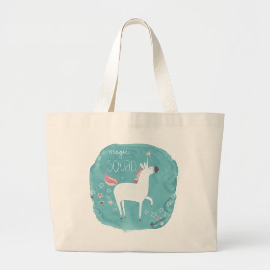 Magic Unicorn Squad Grote Tote Bag (Voorkant)