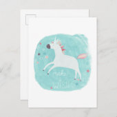 Magic Unicorn Squad - Maak een wens Briefkaart (Voorkant / Achterkant)