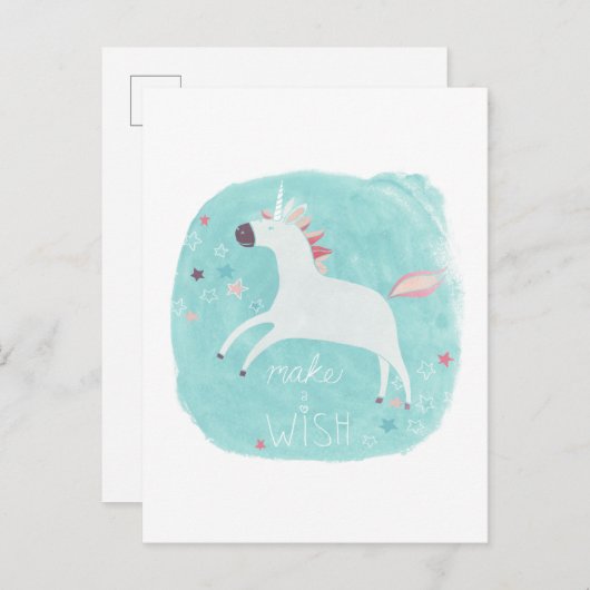 Magic Unicorn Squad - Maak een wens Briefkaart (Voorkant / Achterkant)