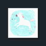 Magic Unicorn Squad - Maak een wens Canvas Afdruk<br><div class="desc">Magic Unicorn Squad II van June Erica Vess. Biedt een eenhoorn tegen een pastelachtergrond.</div>