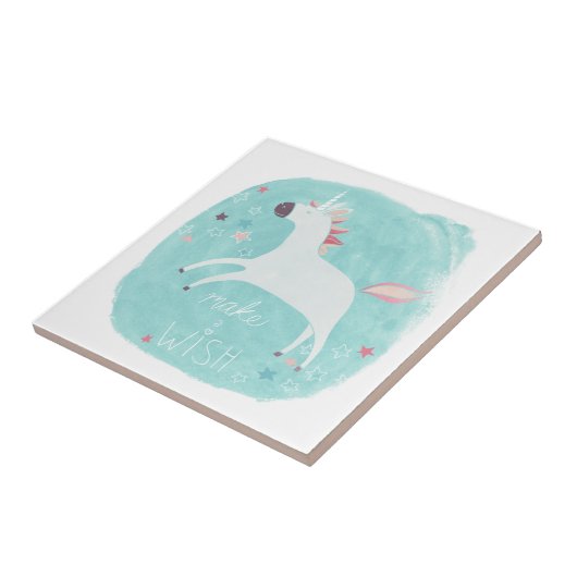 Magic Unicorn Squad - Maak een wens Tegeltje (Zijkant)