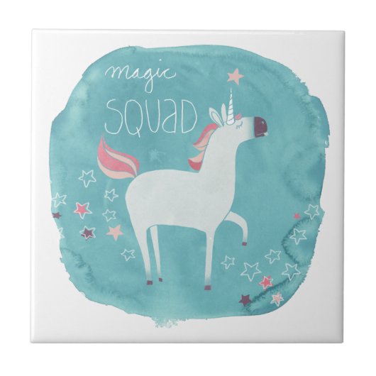 Magic Unicorn Squad Tegeltje (Voorkant)