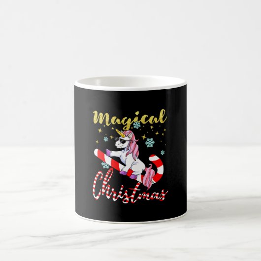 Magic Unicorn voor Kerstmis met Glitter Koffiemok (Center)