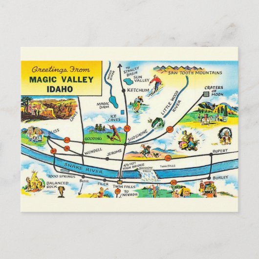 Magic Valley Idaho Begroeting Briefkaart (Voorkant)