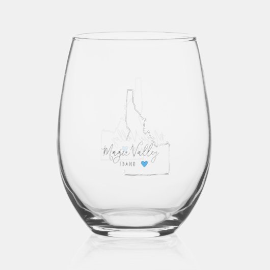 Magic Valley Idaho Stemless wijnglas Zonder Voet (Voorkant)