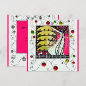 MAGIC VAN DE SPRING, Fuchsia, Green Yellow, Black Kaart (Voorkant / Achterkant)