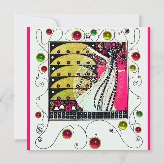 MAGIC VAN DE SPRING, Fuchsia, Green Yellow, Black Kaart (Voorkant)