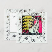 MAGIC VAN DE SPRING, Fuchsia, Green Yellow, Black Kaart (Voorkant / Achterkant)