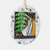 MAGIC VAN DE SPRING groen geel Keramisch Ornament (Rechts)