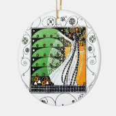 MAGIC VAN DE SPRING groen geel Keramisch Ornament (Links)