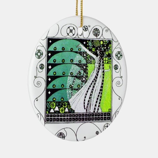 MAGIC VAN DE SPRING groen Keramisch Ornament (Rechts)