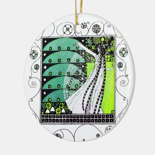 MAGIC VAN DE SPRING groen Keramisch Ornament (Links)