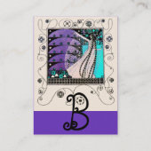 MAGIC VAN DE SPRING helder blauw zwart paars Visitekaartje (Achterkant)