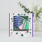 MAGIC VAN DE SPRING, helder, blauwgroen zwart, bla Kaart (Staand voorkant)